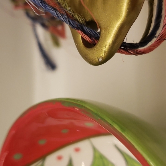 𝅺set of 2 Dulcero De Esfera ceramic Christmas soup cereal bowl ornament bowl - Picture 9 of 12